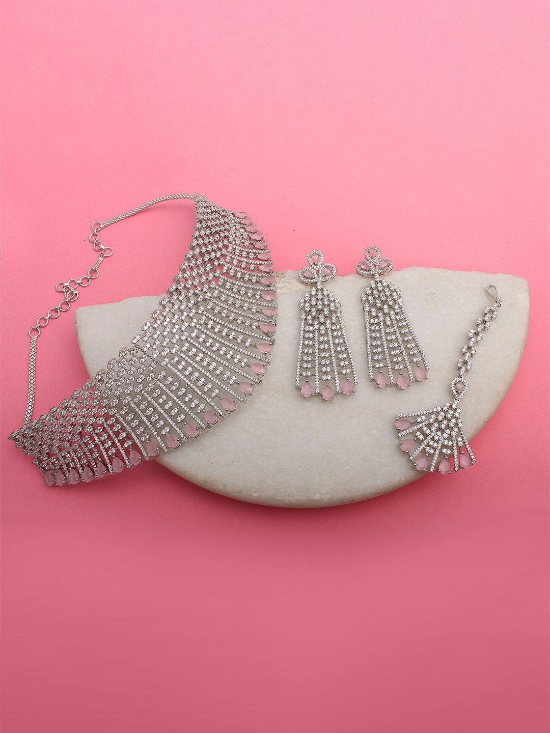 

Mirana Rhodium-Plated Jewellery Set, Silver