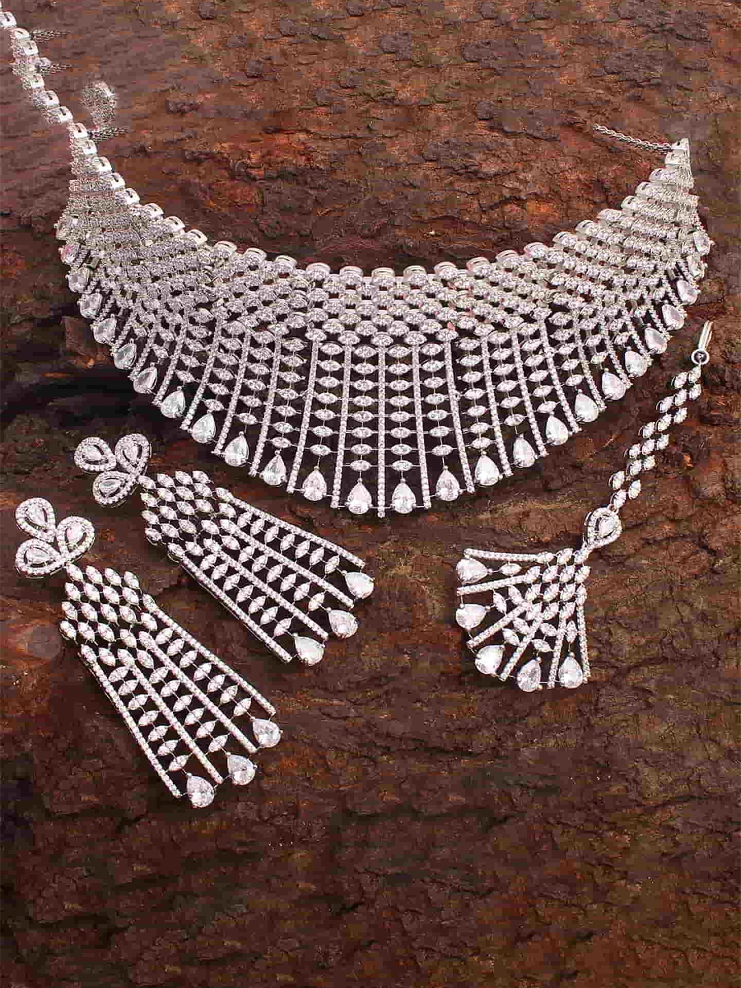 

Mirana Rhodium Plated Jewellery Set, Silver