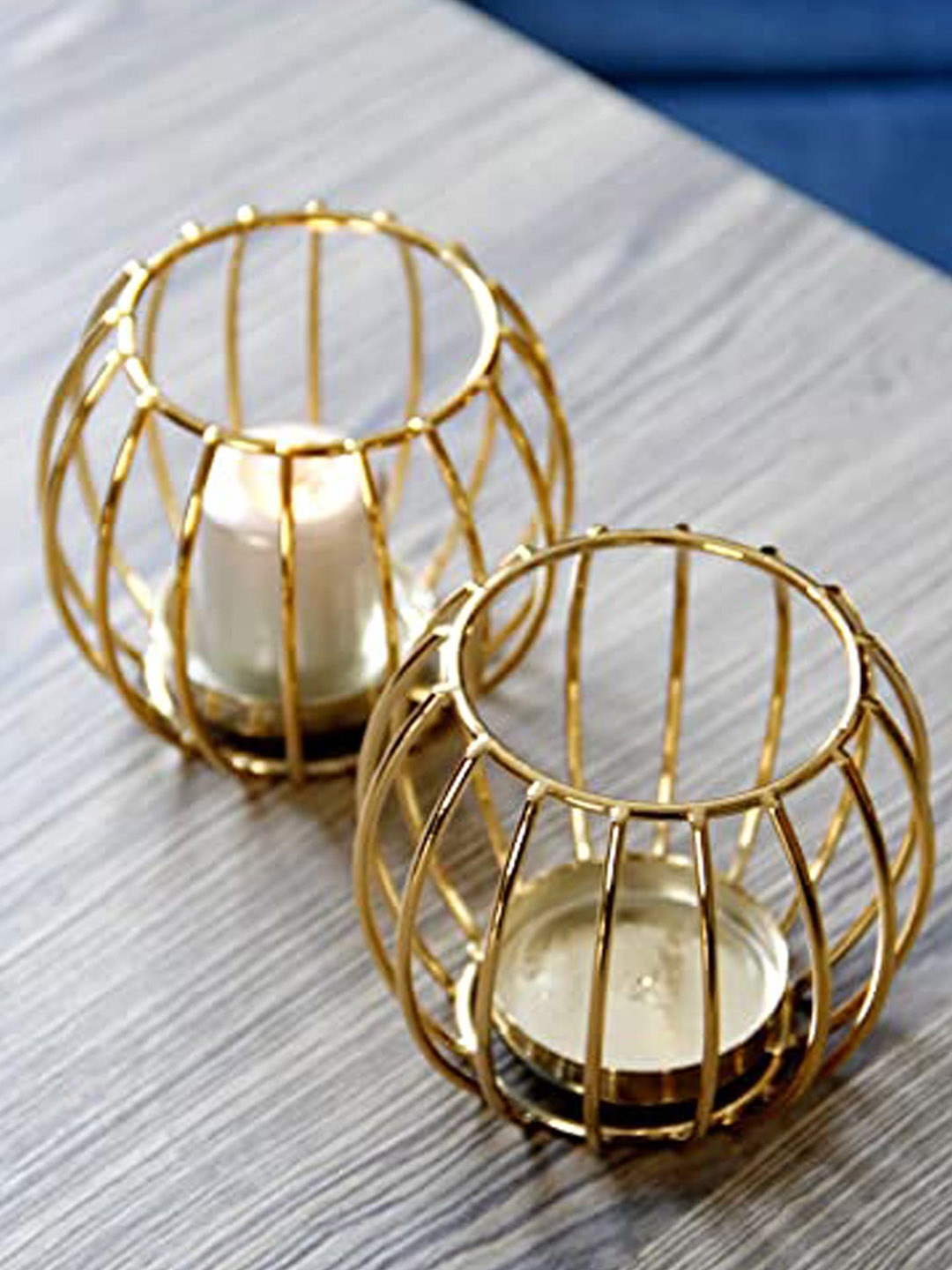 

The Purple Tree Gold-Toned Textured Votive Tealight Holder