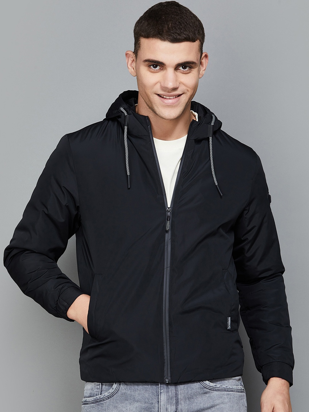 

Bossini Hooded Bomber Jacket, Black