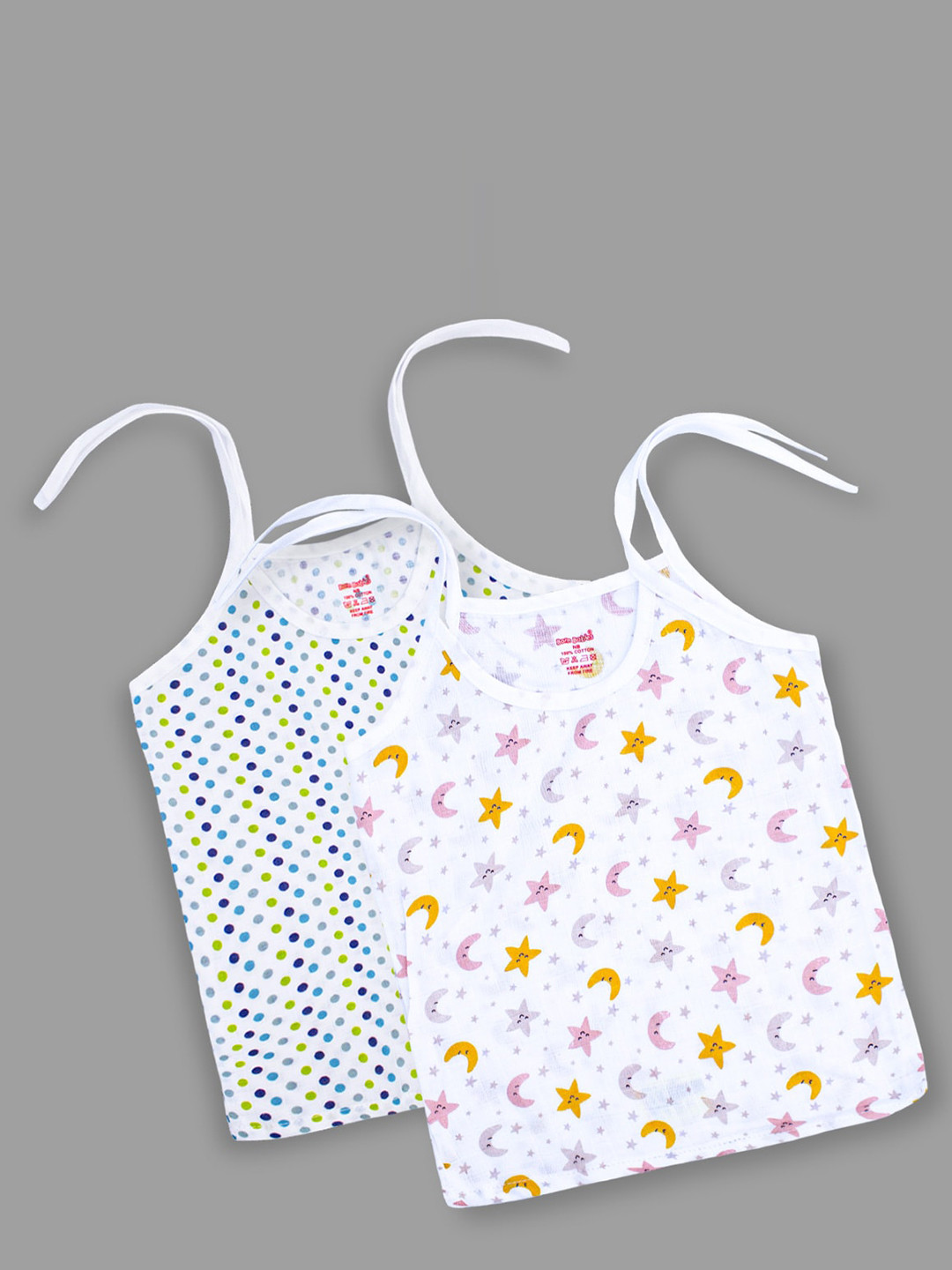 

Born Babies Infant Pack Of 2 Printed Organic Cotton Jhablas, White