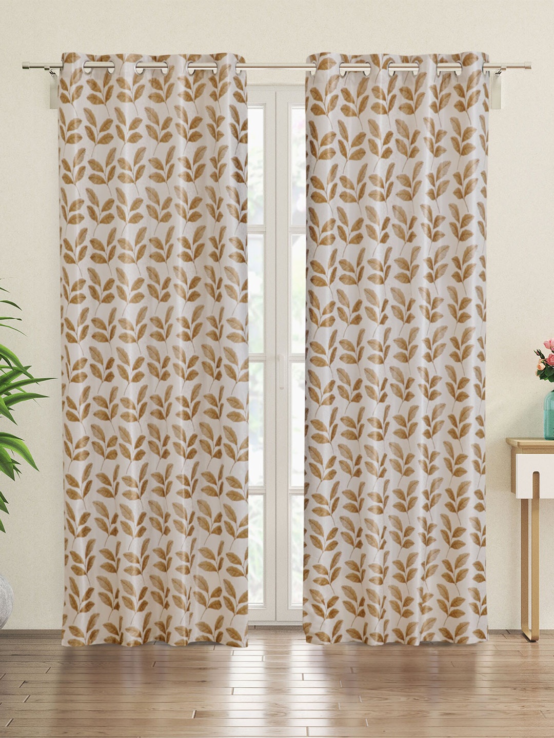 

Home Centre Corsica Andrea Beige & White 2 Pieces Door Curtains