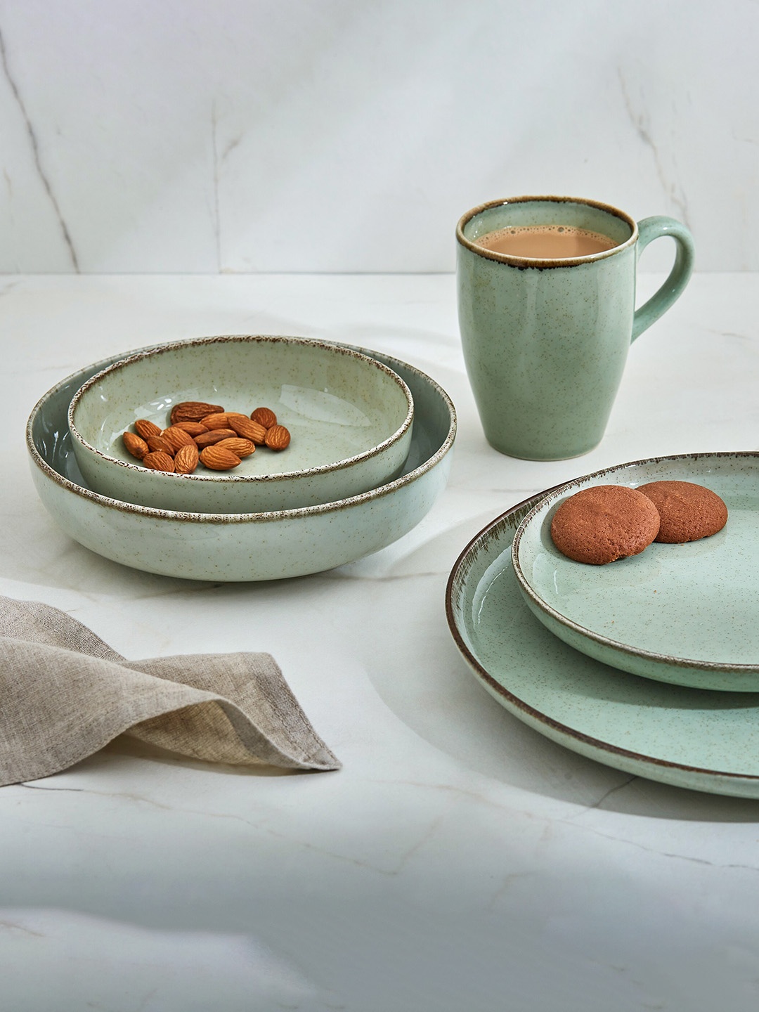 

Home Centre Moderna Green Porcelain Deep Plate