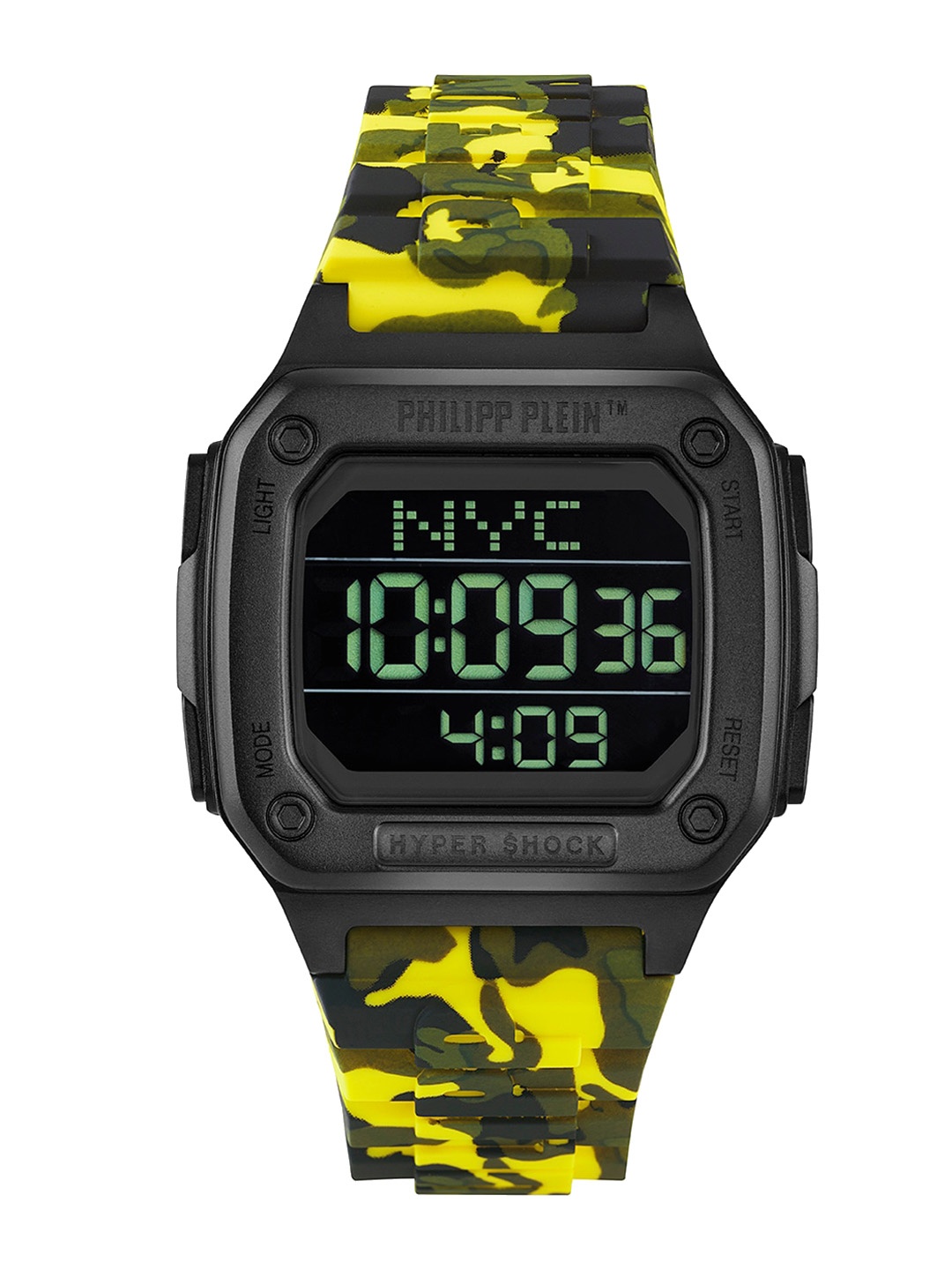

PHILIPP PLEIN Unisex Stainless Steel Dail Bracelet Style Straps Digital Watch PWHAA1722, Black