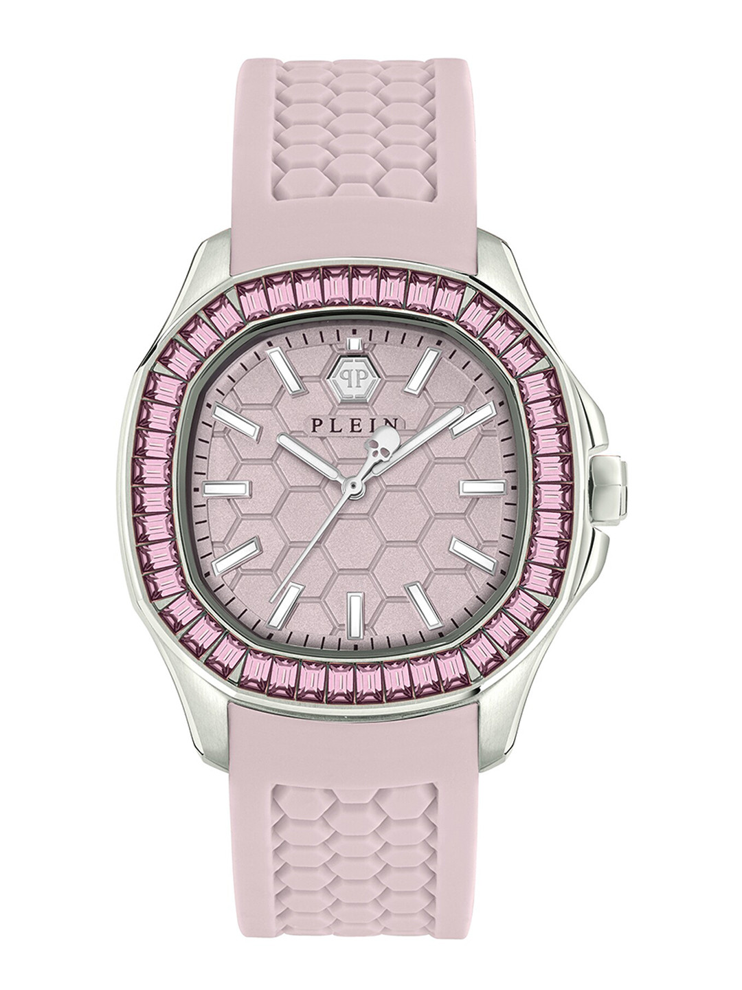 

PHILIPP PLEIN Women Embellished Dial Bracelet Style Straps Analogue Watch PWTAA0123, Pink