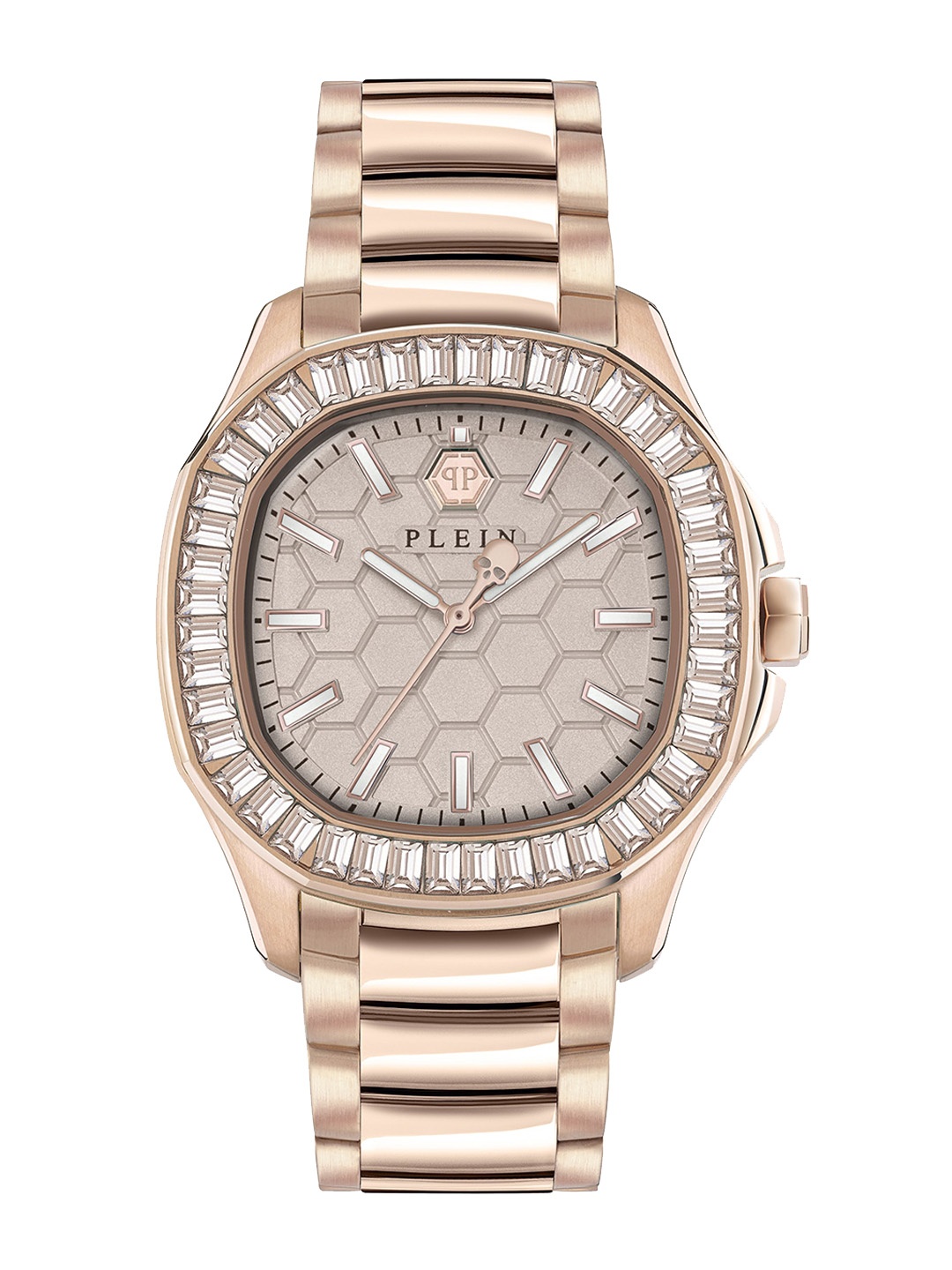 

PHILIPP PLEIN Women Textured Dial & Stainless Steel Straps Analogue Watch PWTAA0723, Beige