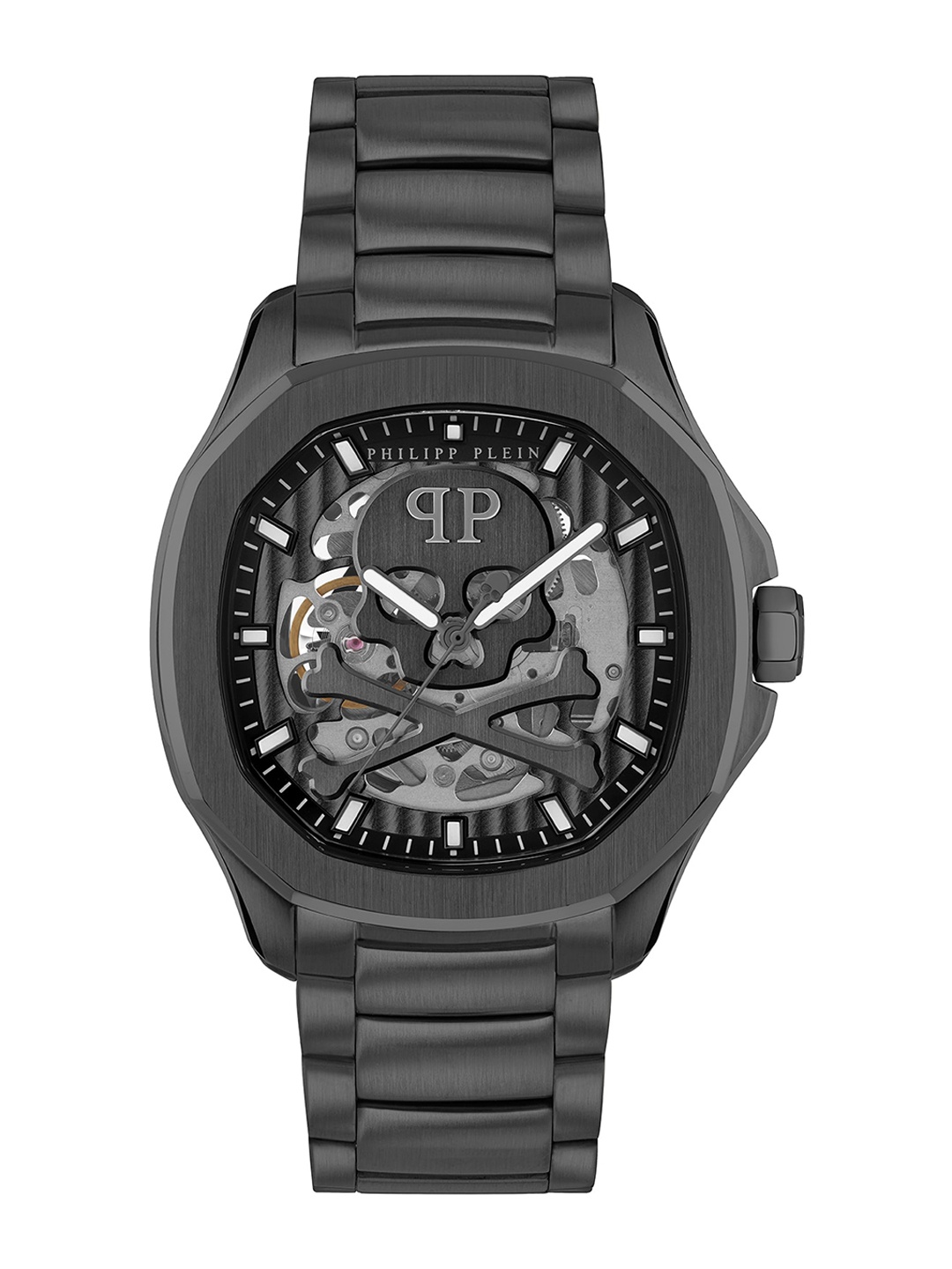 

PHILIPP PLEIN Men Dial & Stainless Steel Straps Analogue Automatic Watch PWRAA0423, Black