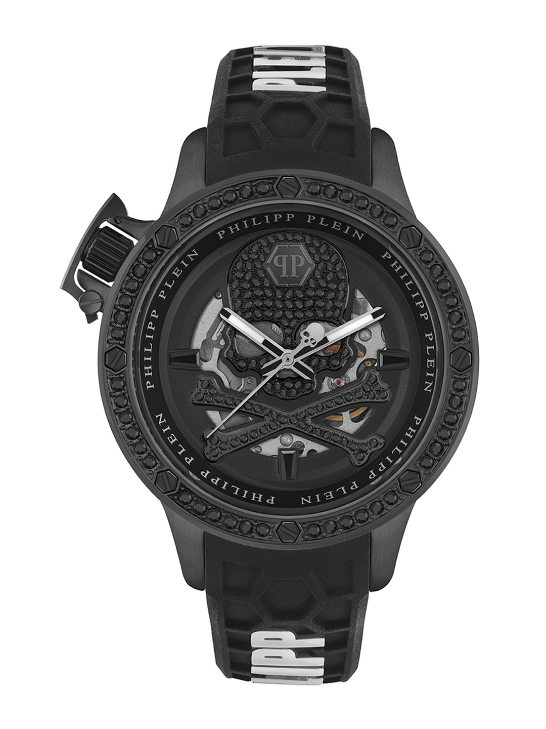 

PHILIPP PLEIN Men Embellished Analogue Automatic Watch PWUAA0423, Black