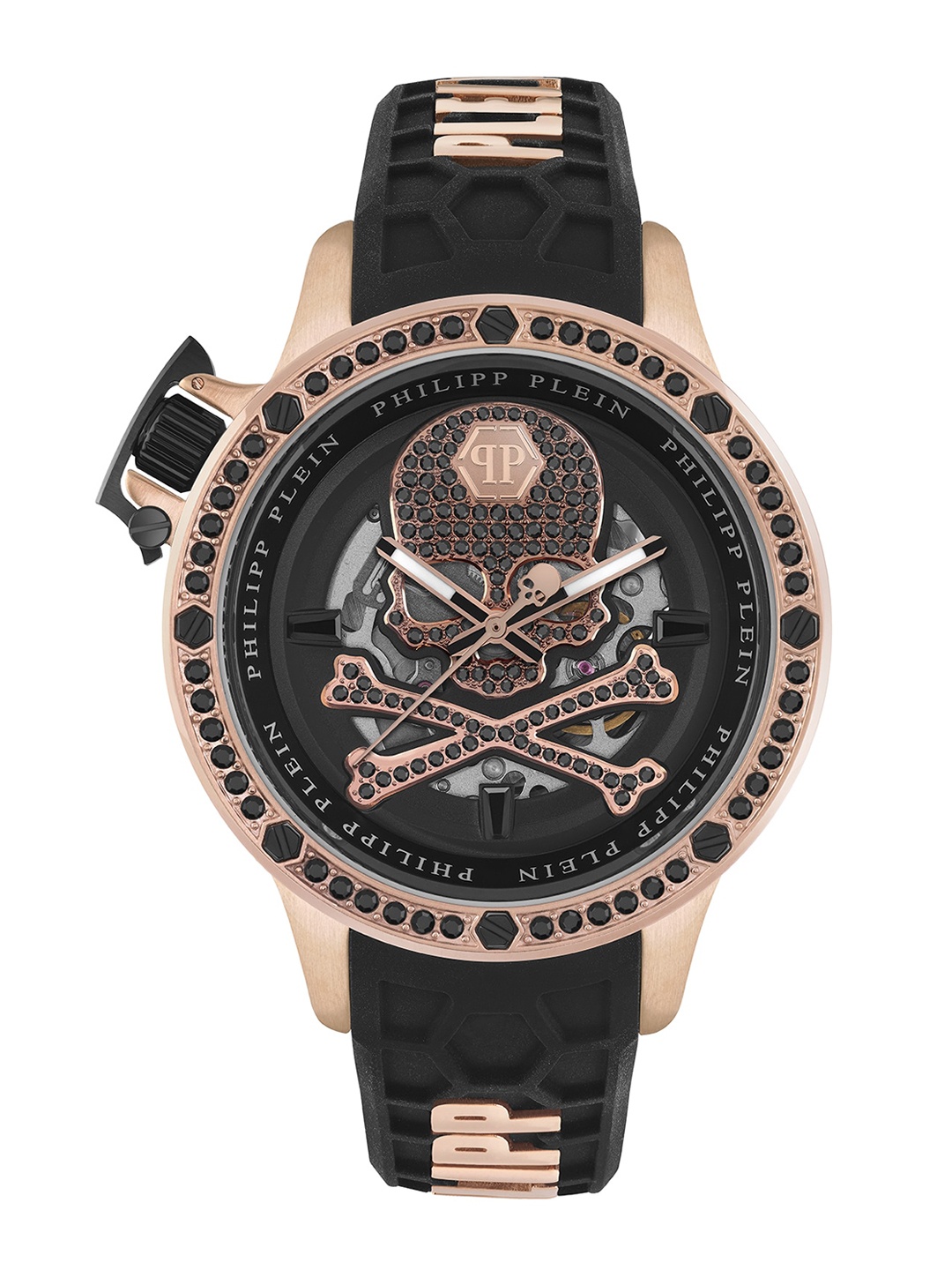 

PHILIPP PLEIN Men Skeleton Dial & Straps Analogue Automatic Watch PWUAA0323, Black