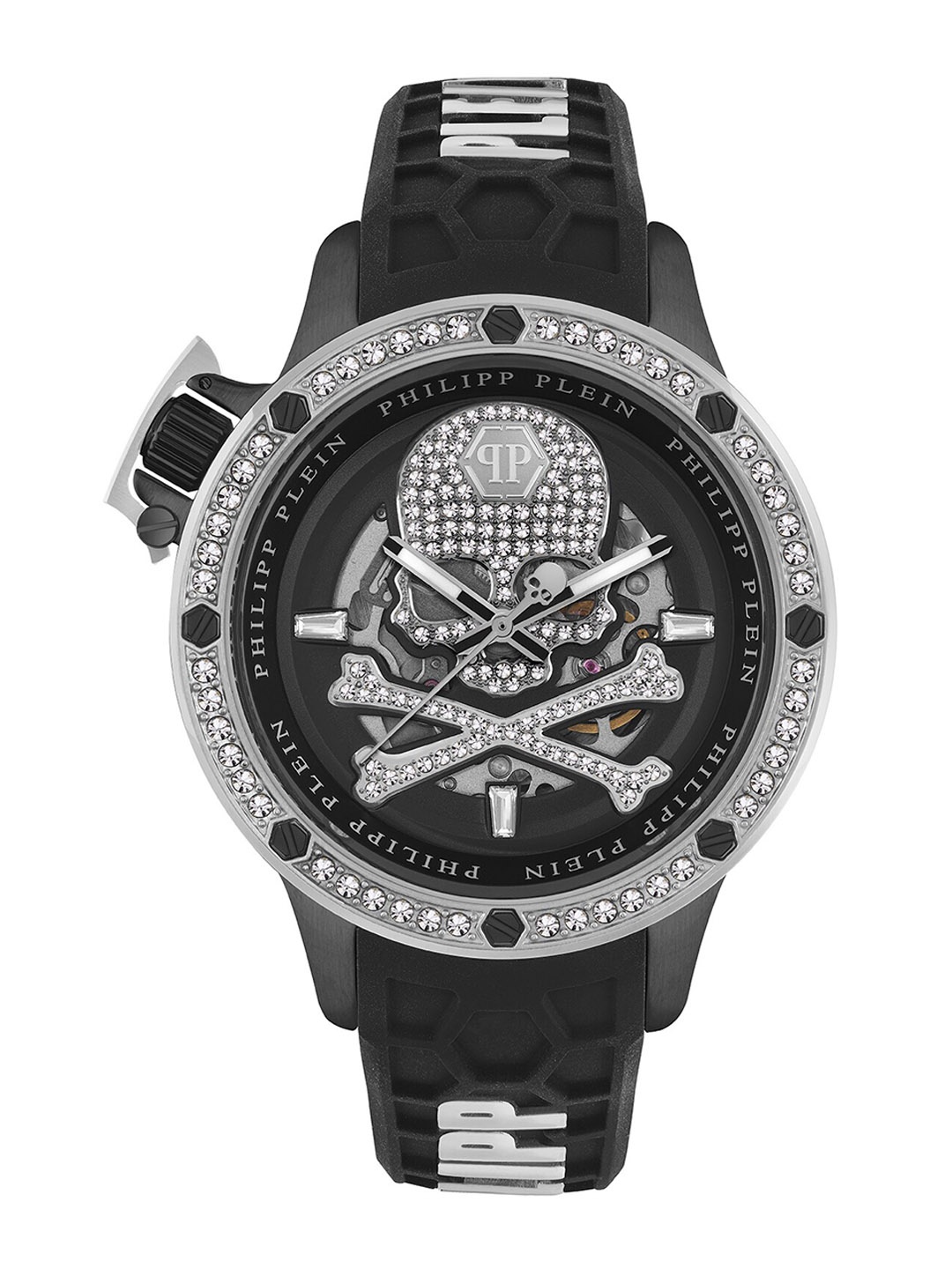 

PHILIPP PLEIN Men Embellished Dial & Straps Analogue Automatic Watch PWUAA0123, Black