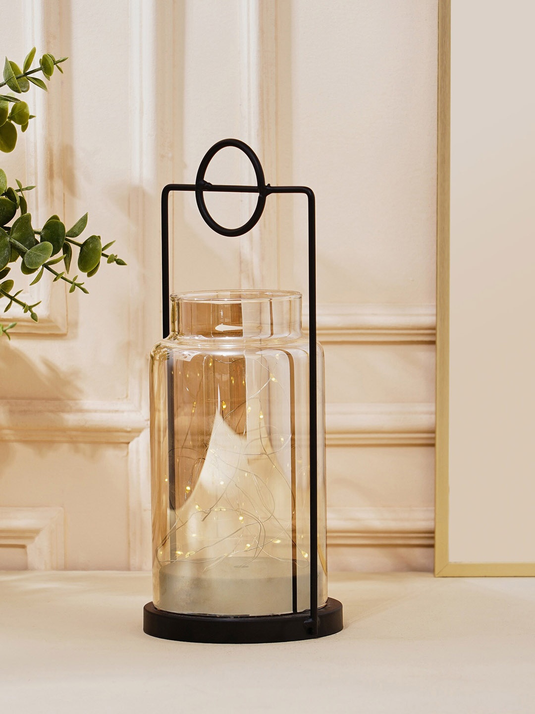 

Home Centre Glint Gaze Black Glass Table Lamp