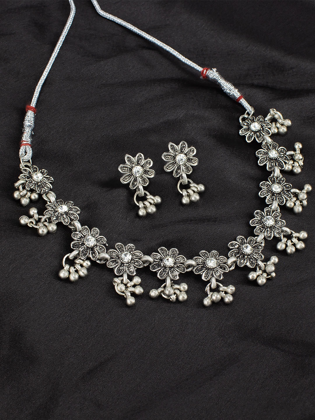 

PRIVIU Oxidized Silver-Plated Jewellery Set