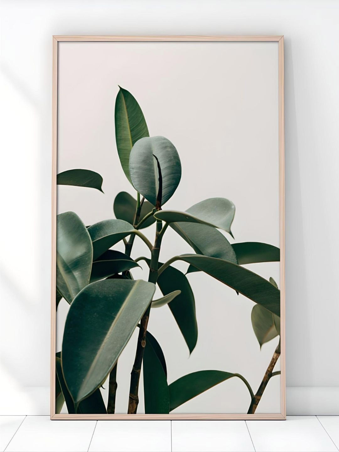 

THE HANDMADE FLAIR Green Leaves Wall Art