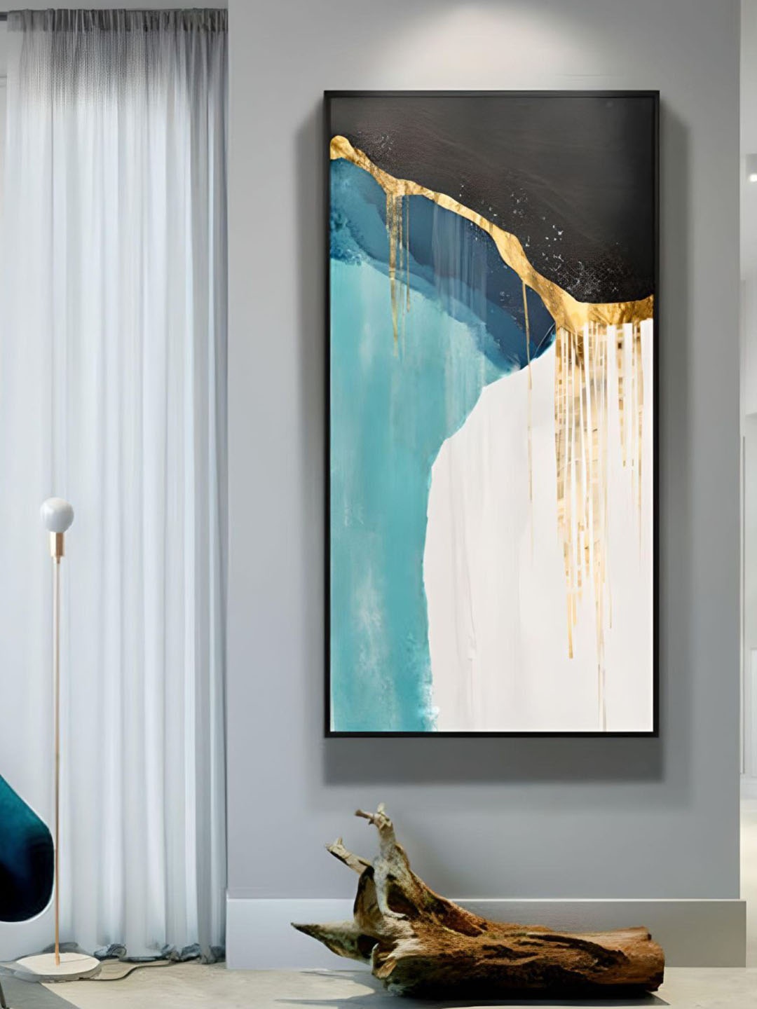 

THE HANDMADE FLAIR Black Printed Framed Canvas Wall Art