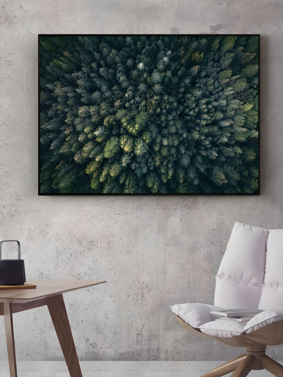 

THE HANDMADE FLAIR Green Forest View From Above Trees Wilderness Printed Wall Art