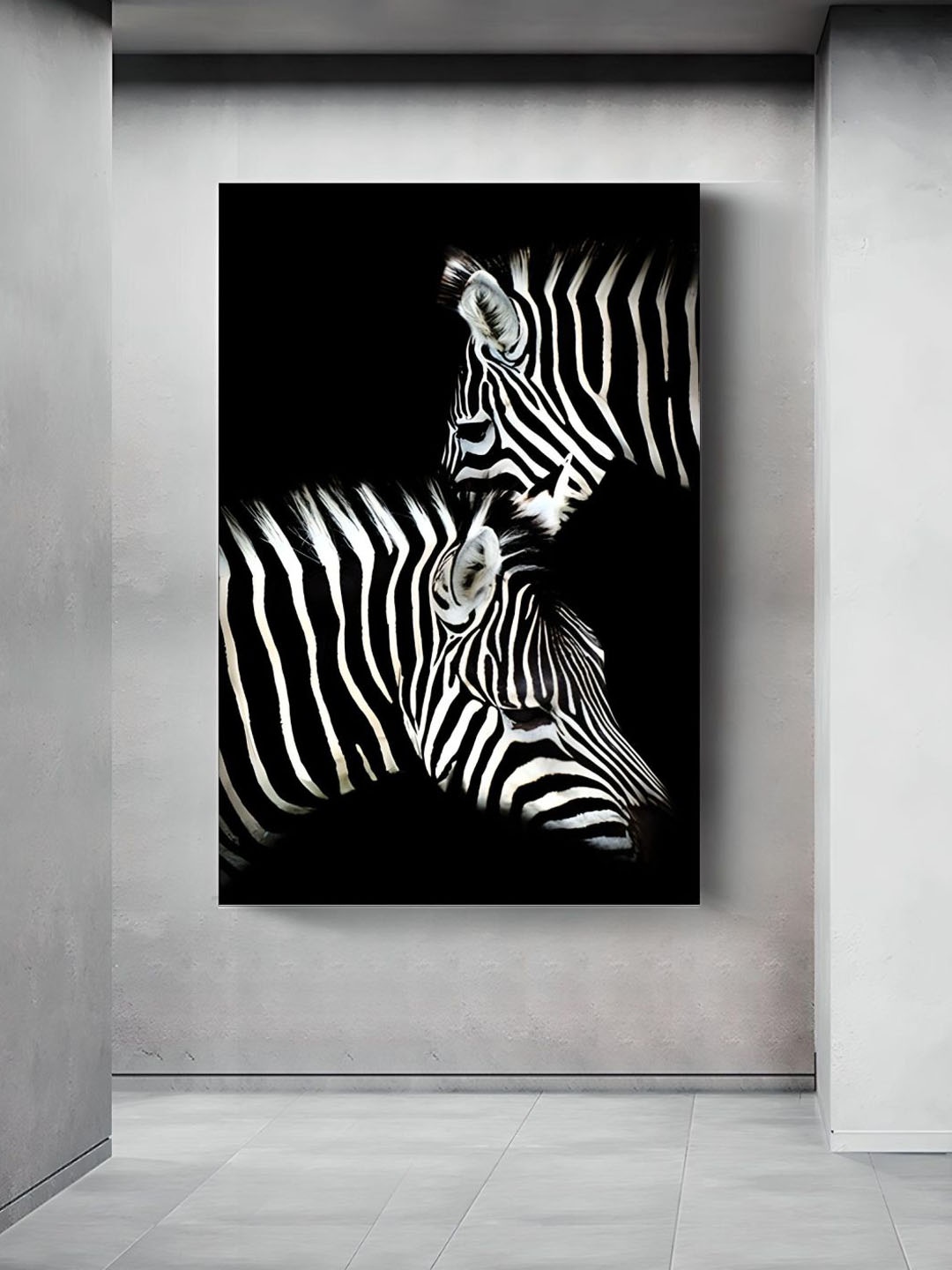

THE HANDMADE FLAIR Off White Wild Animals Wall Art