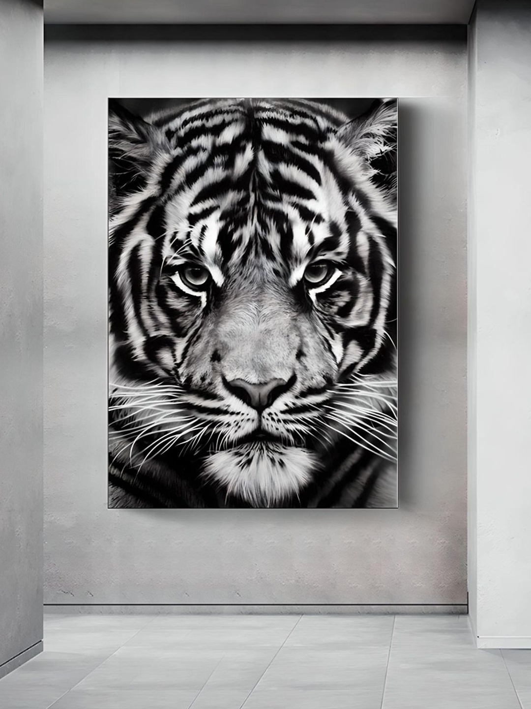 

THE HANDMADE FLAIR White Wild Animals Wall Art