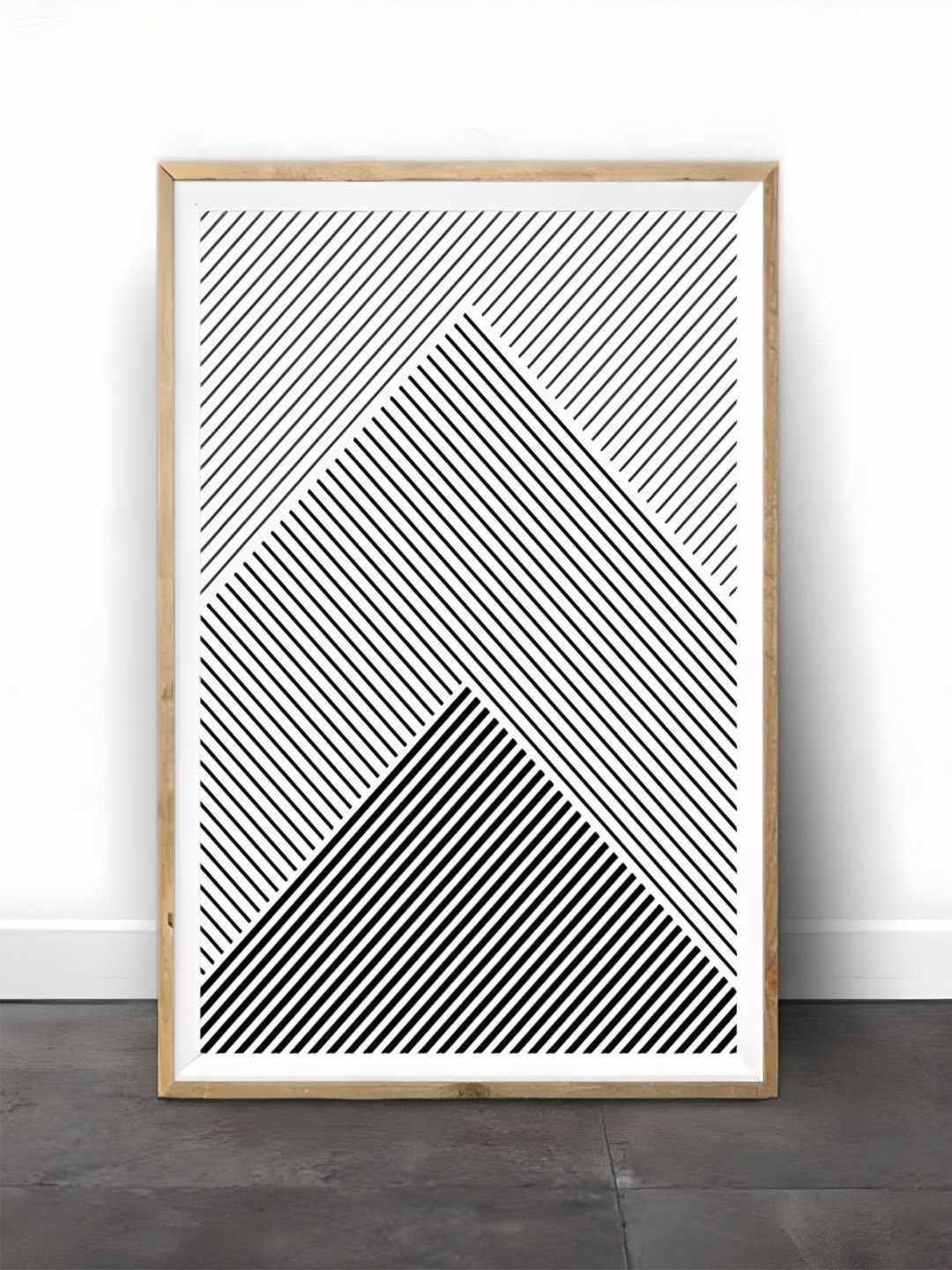 

THE HANDMADE FLAIR White & Black Minimalist Geometric Line Wall Art