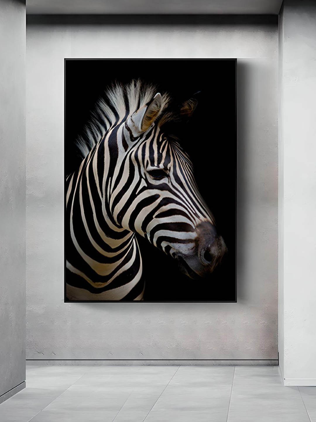 

THE HANDMADE FLAIR Black & White Wild Animals Painting Wall Art