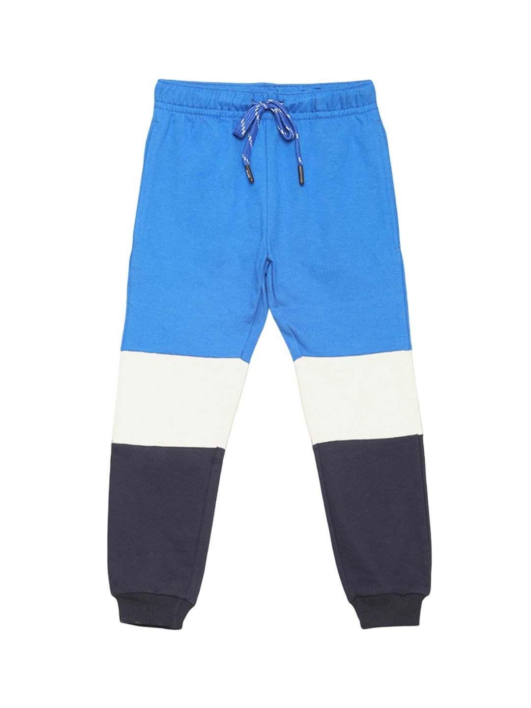 

2Bme Boys Colourblocked Cotton Joggers, Blue