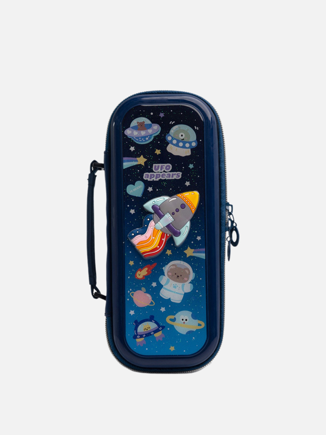 

QIPS Boys Printed Pencil Holder Case, Navy blue