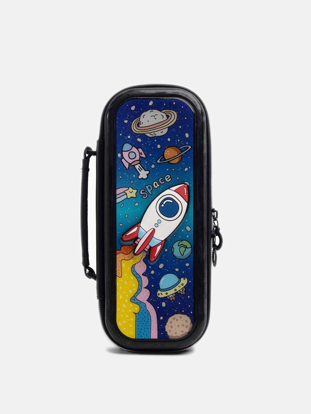 

QIPS Boys Printed Pencil Box, Black