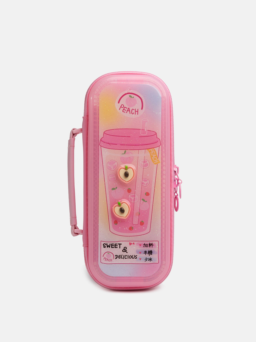 

QIPS Girls Printed Pen Cases, Pink