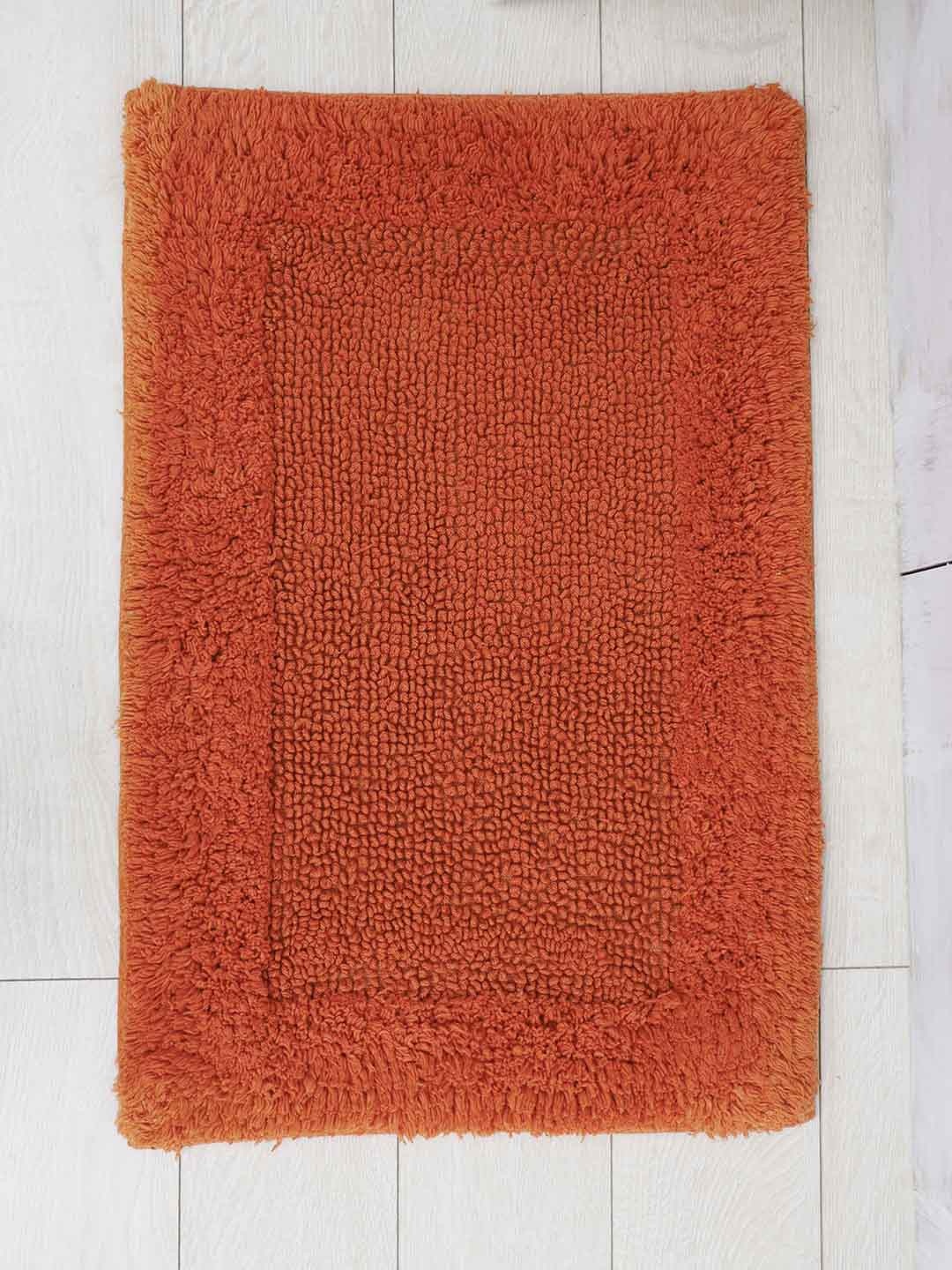 

Ariana Orange 1600 GSM Pure Cotton Anti-Skid Bath Rugs