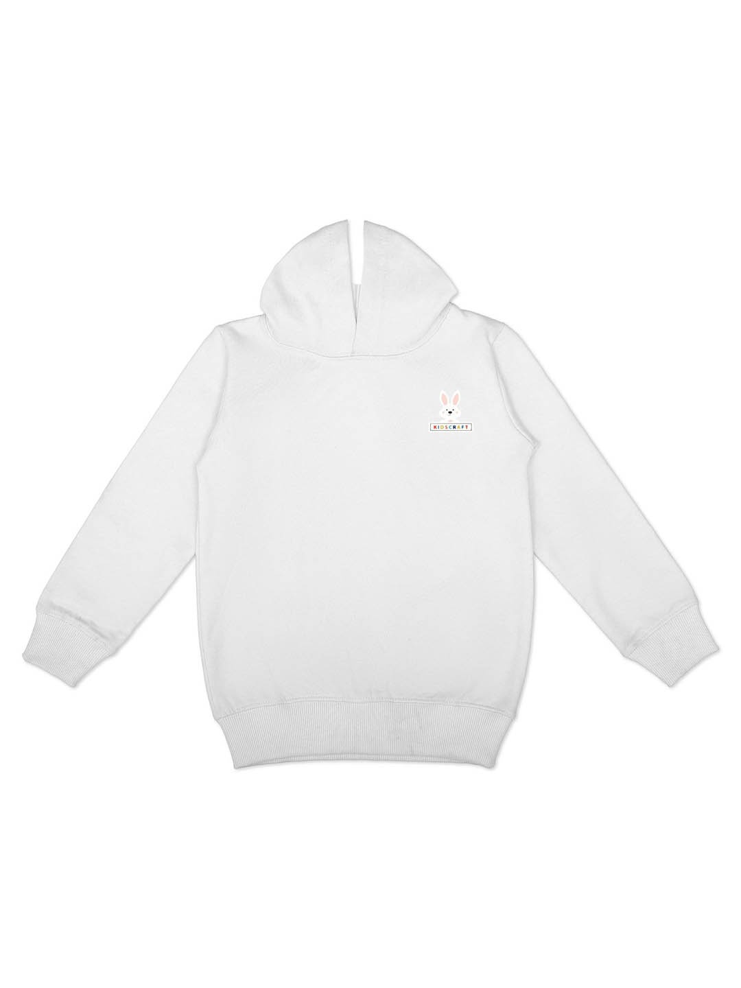 

KIDSCRAFT Girls Hooded Long Sleeves Fleece Pullover, White