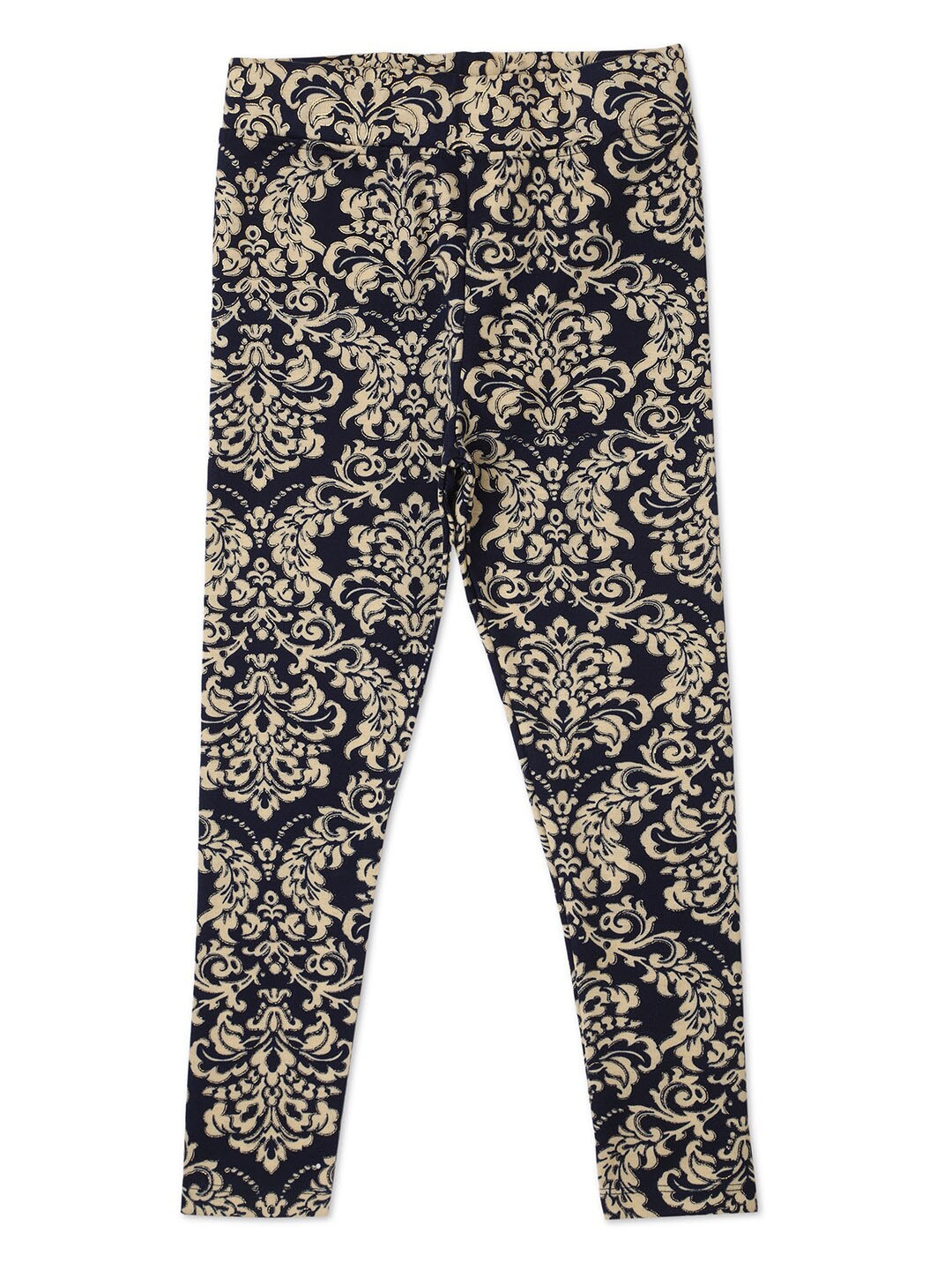 

earth conscious Girls Ethnic Motif Printed Jeggings, Navy blue