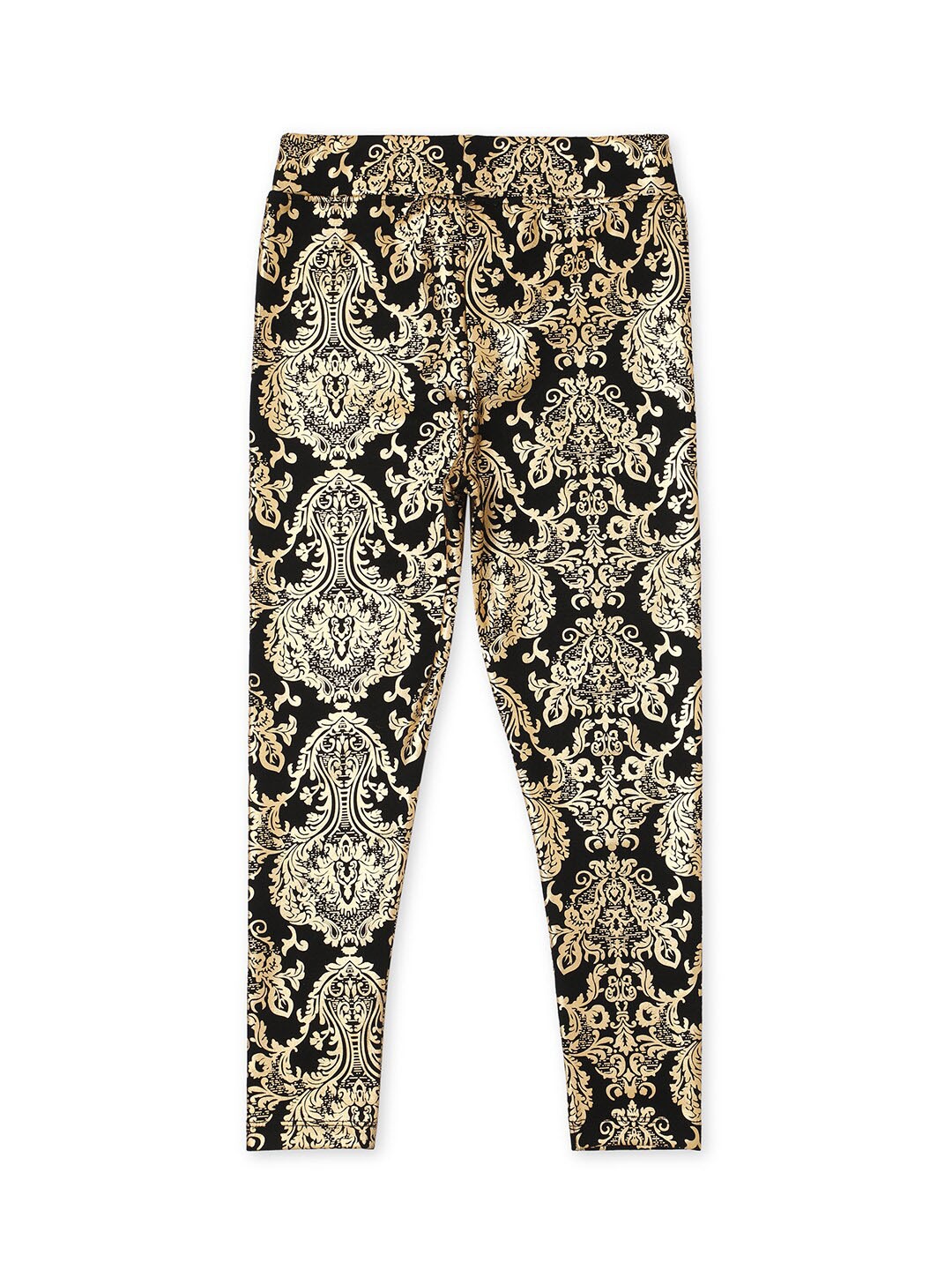 

earth conscious Girls Printed Relaxed Fit Jeggings, Black