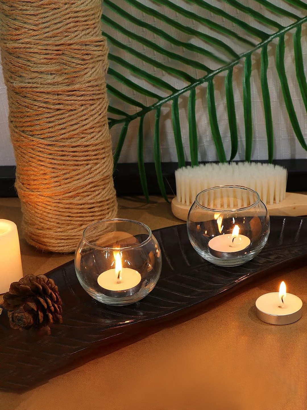 

The Purple Tree Transparent 2-Pieces Tealight Candle Holders