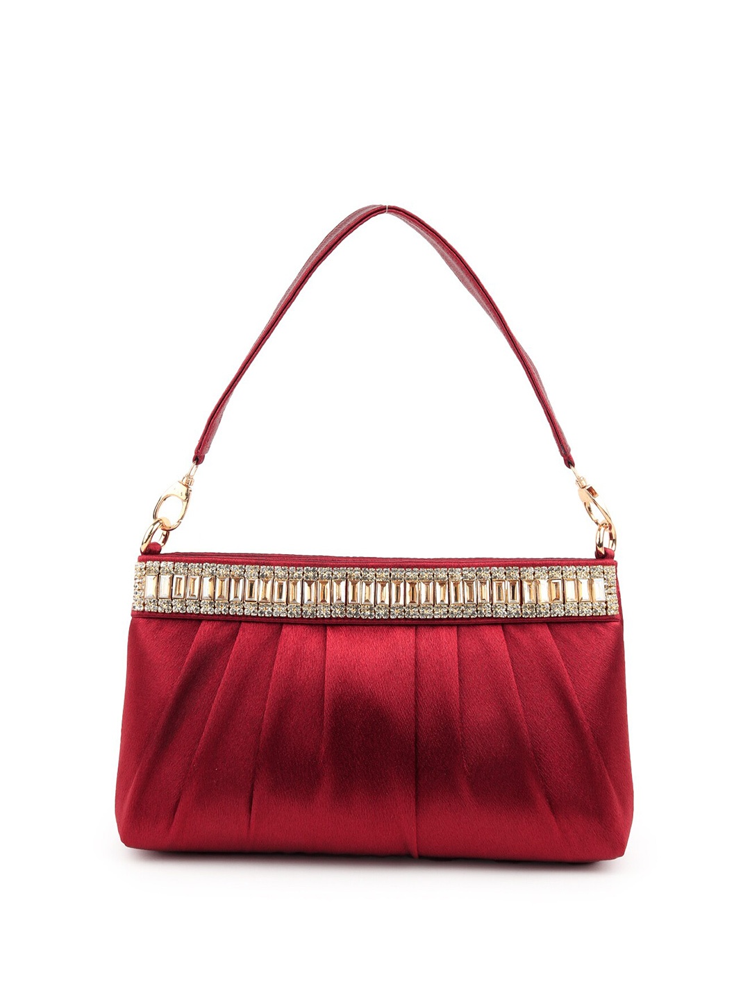 

ODETTE Embellished Purse Clutch, Maroon