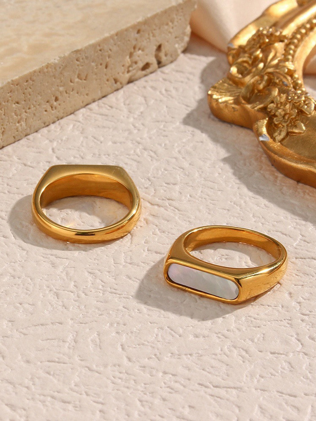 

Inaya Gold Plated Stainless Steel Finger Ring