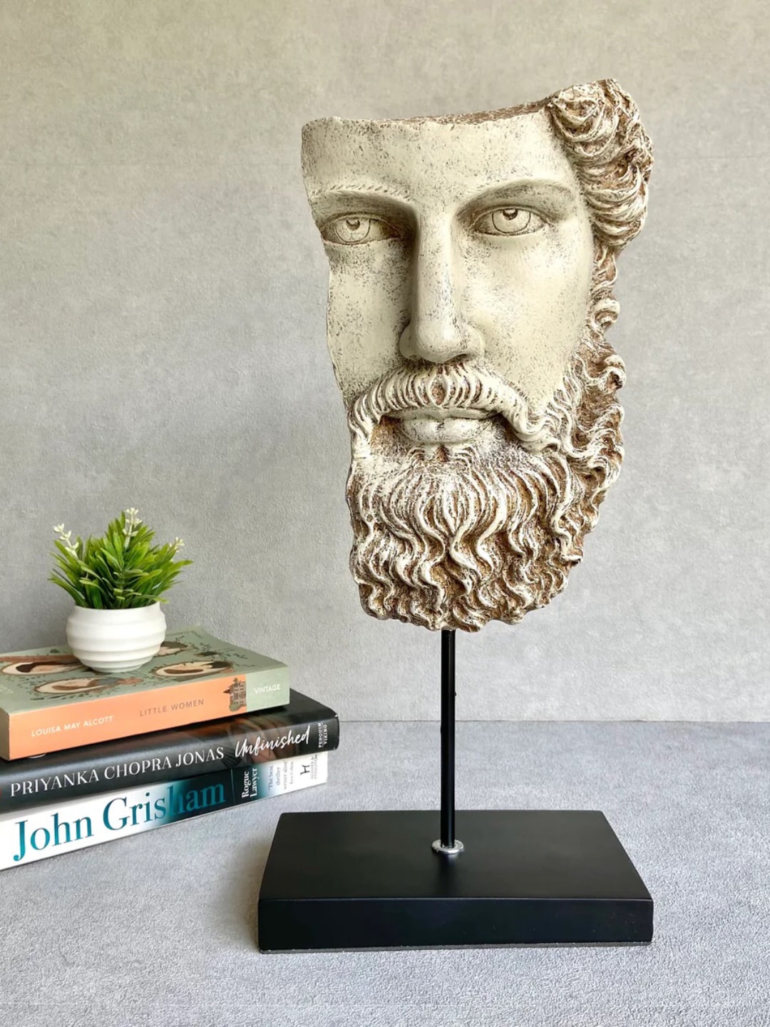 

House of Objects Beige & Black Lucius Roman Sculpture Figurine Showpieces
