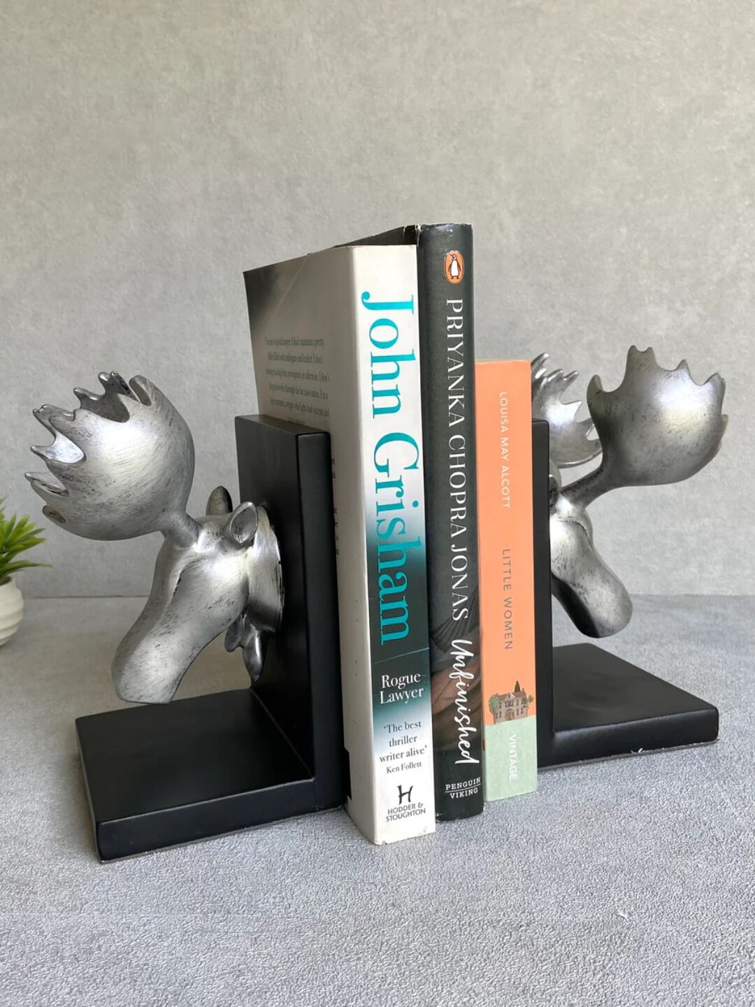 

House of Objects Black Prancer Antler Bookends