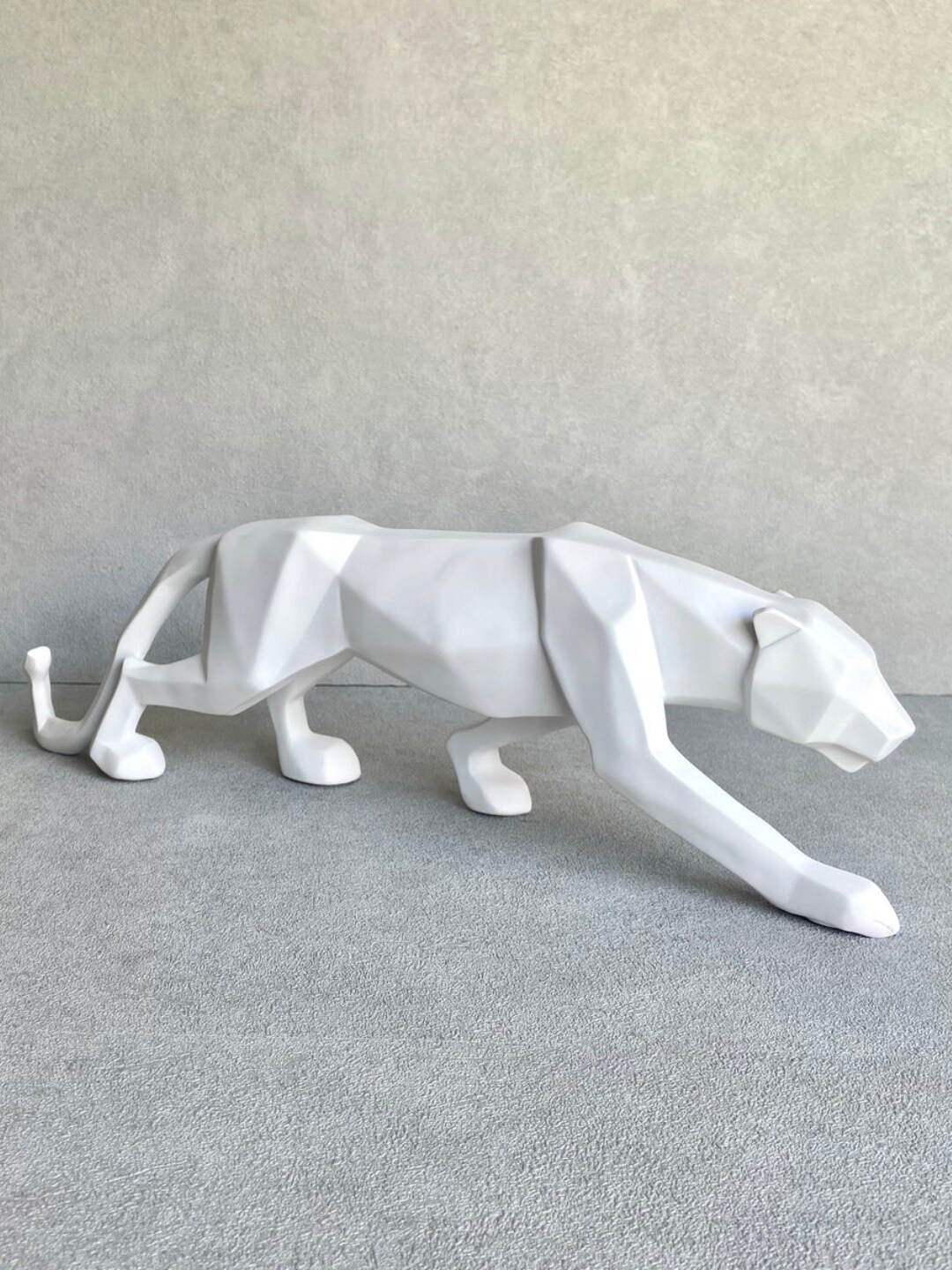 

House of Objects White Diablo Panther Sculpture Showpiece