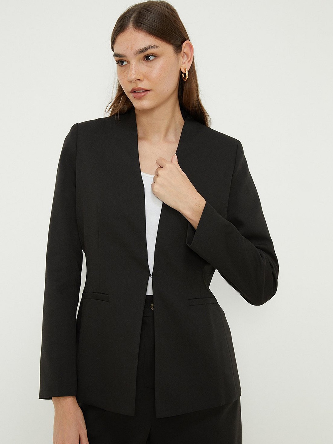 DOROTHY PERKINS Women Front-Open Blazer, Black