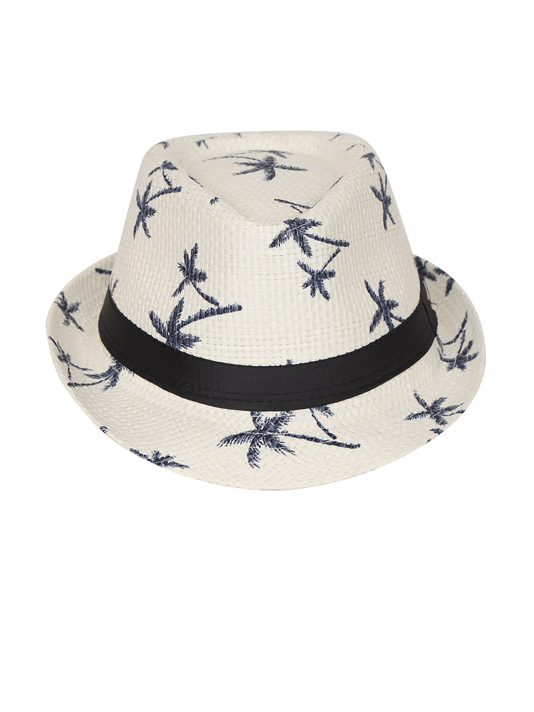 

FabSeasons Men Printed Beach Fedora Hat, Cream