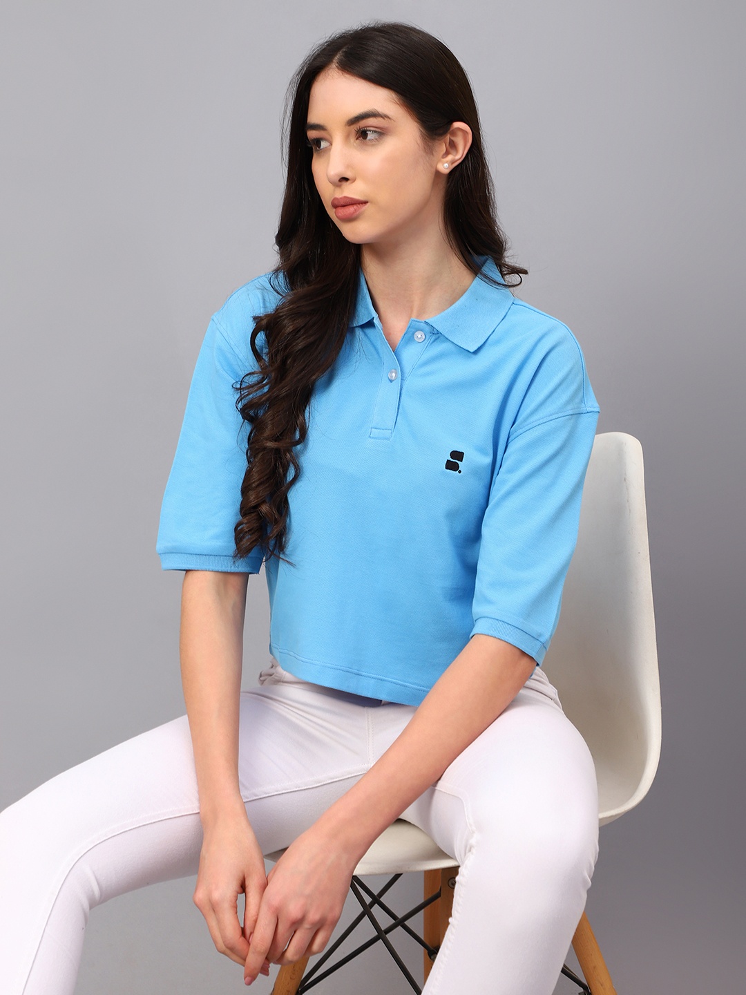 

SUMISO Polo Collar Casual Cotton T-shirt, Blue