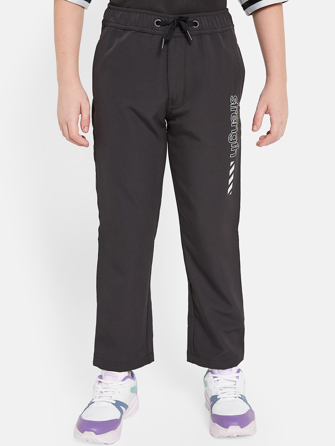 

Octave Boys Printed Cotton Mid-Rise Track Pants, Navy blue