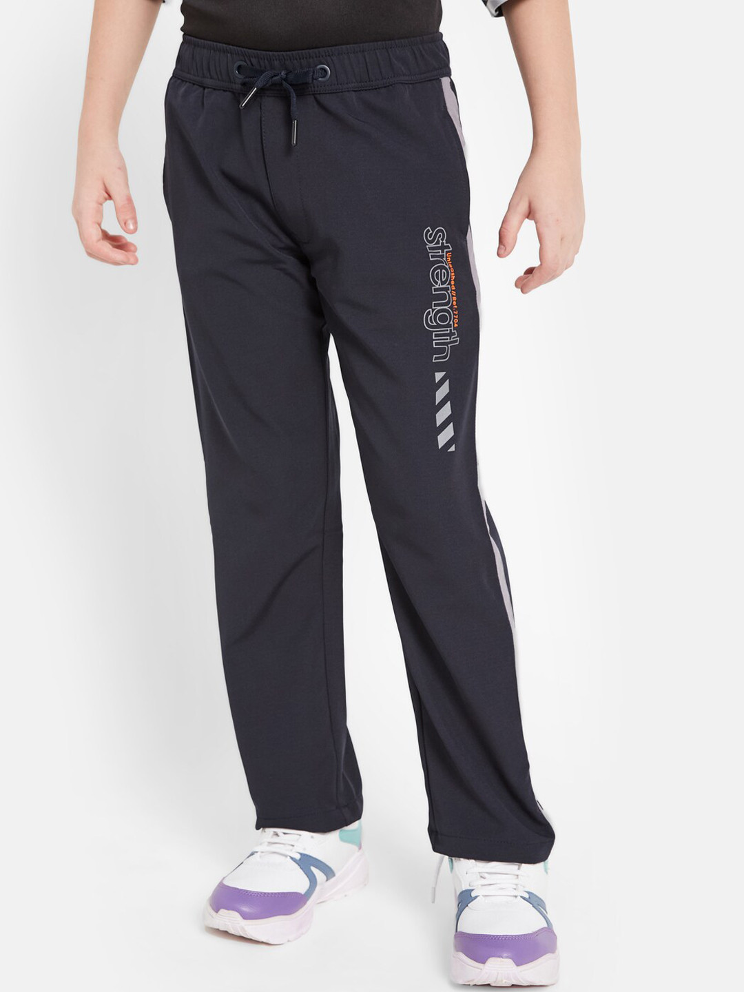

Octave Boys Mid-Rise Cotton Track Pants, Navy blue