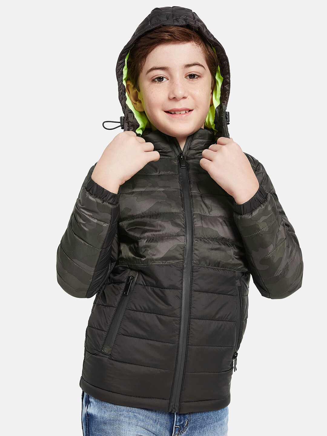 

Octave Boys Hooded Puffer Jacket, Charcoal