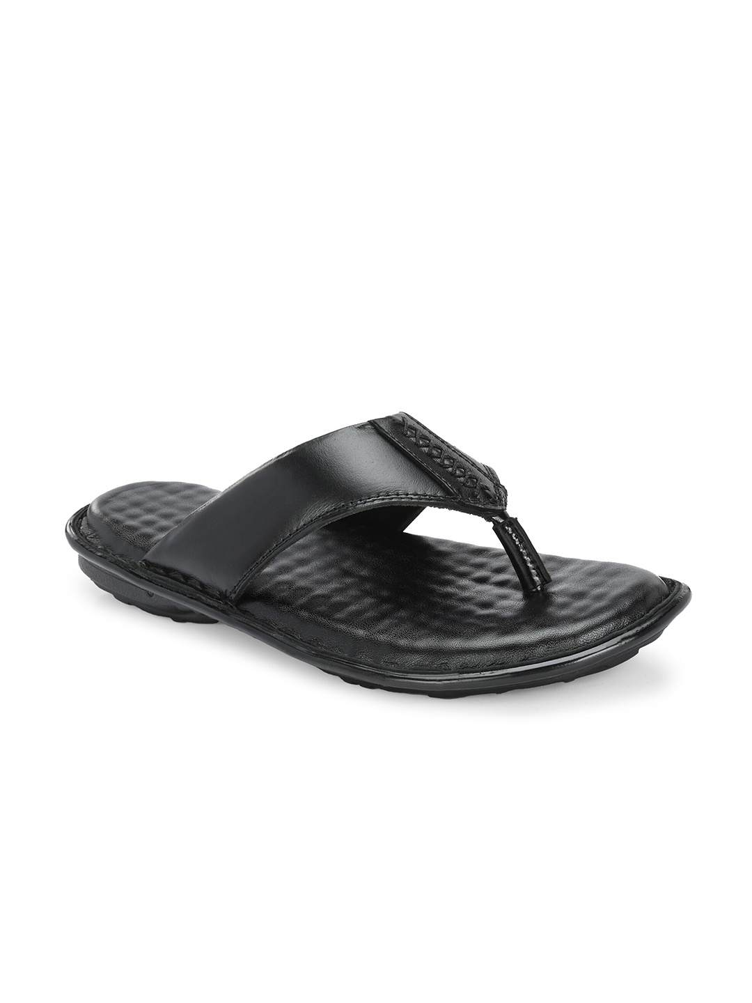 

Azzaro Black Men Leather Comfort Sandals