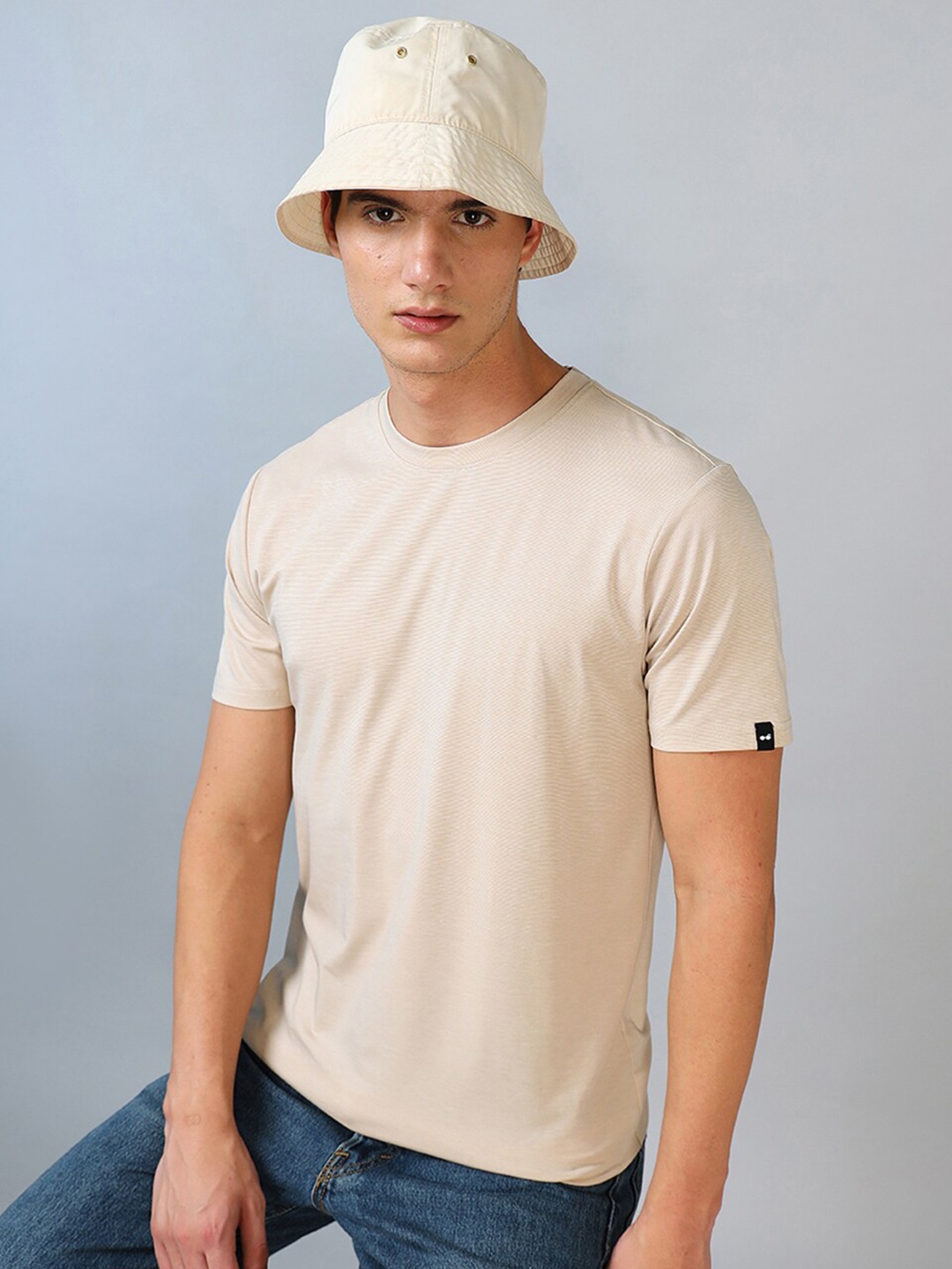 

Bewakoof Round Neck T-shirt, Gold