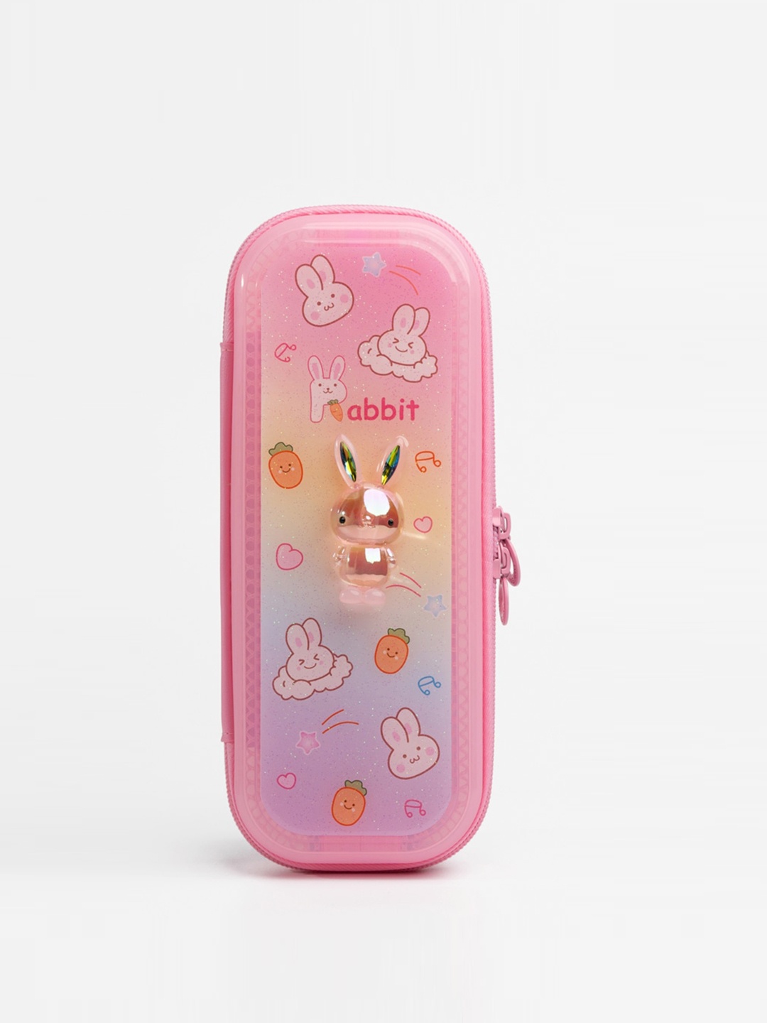 

QIPS Girls Printed Pencil Holder Case, Pink