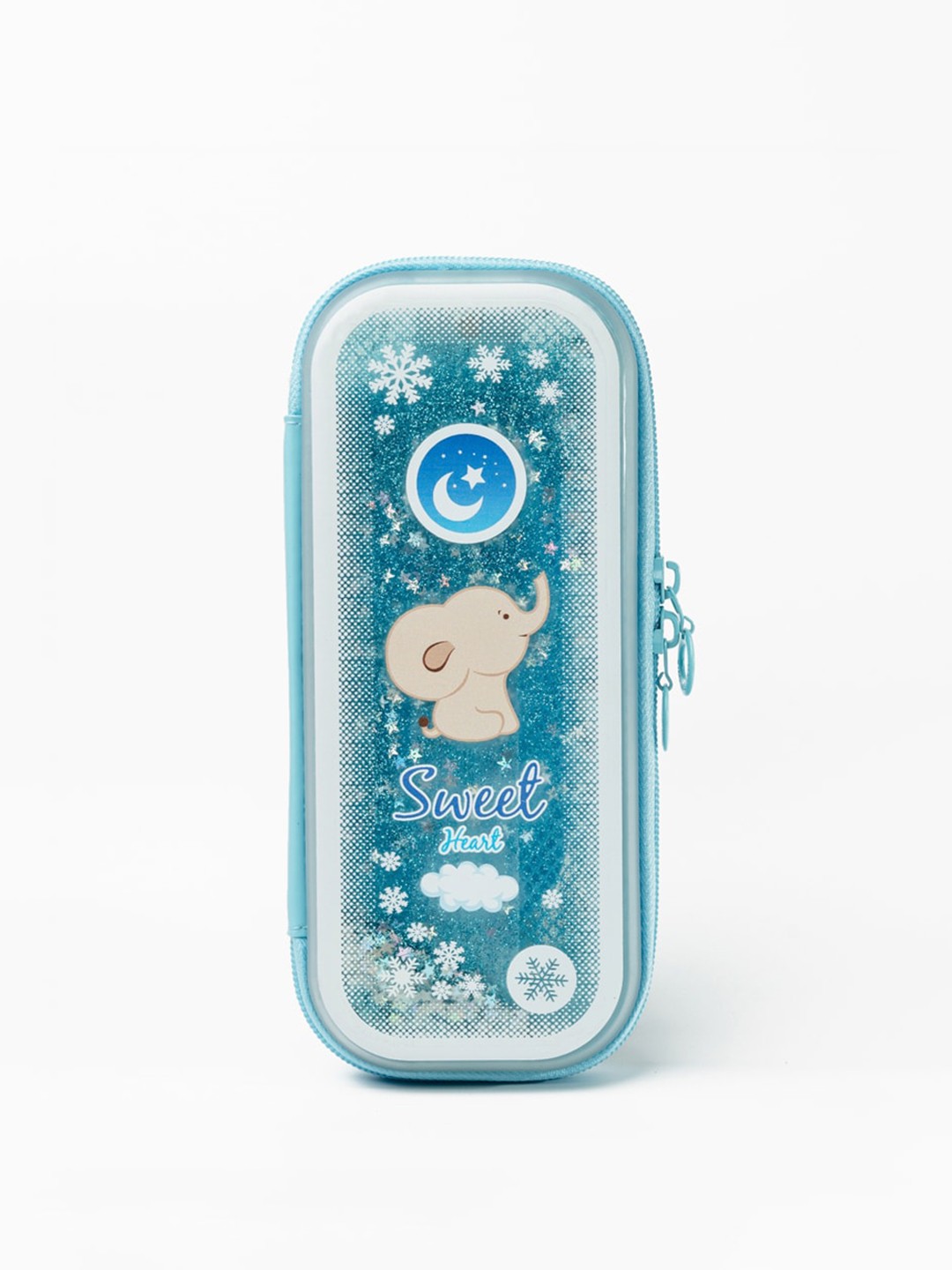 

QIPS Girls Printed Pencil Holder Case, Blue