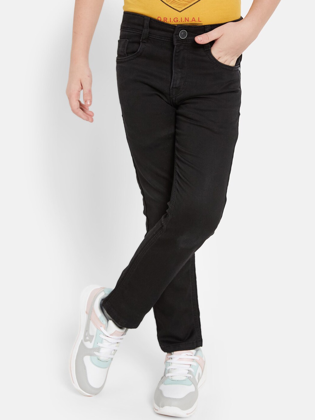 

Octave Boys Clean Look Cotton Jeans, Black