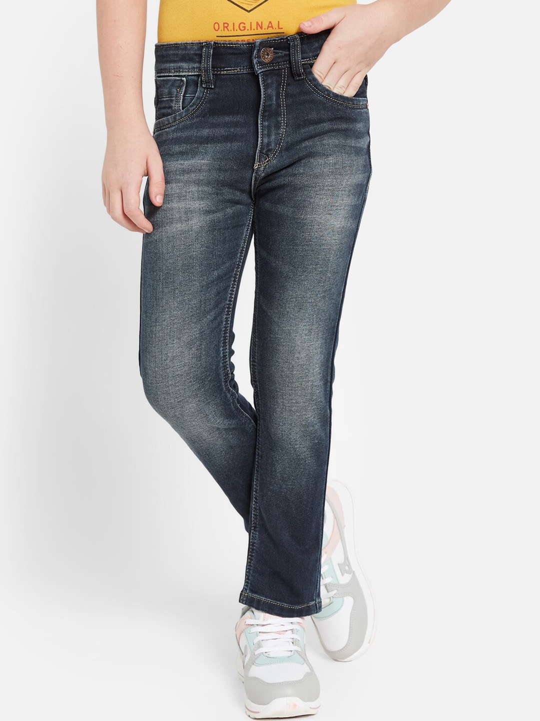 

Octave Boys Clean Look Heavy Fade Cotton Jeans, Grey