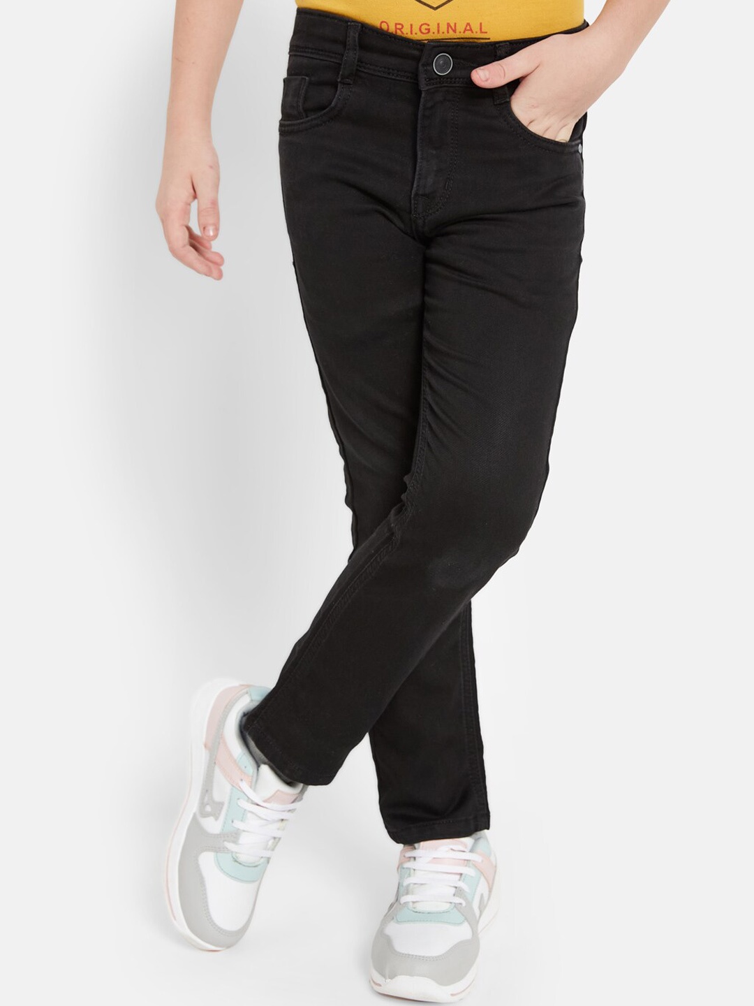 

Octave Boys Clean Look Cotton Stretchable Jeans, Black